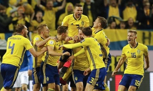 Video bóng đá VL World Cup 2018: Thụy Điển 1-0 Italia