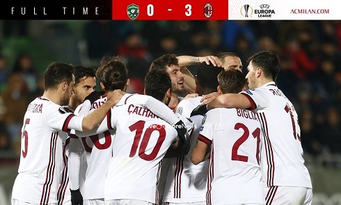 Video bóng đá Europa League: Ludogorets 0-3 AC Milan