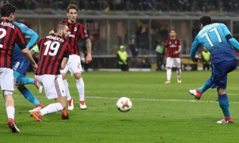 Video bóng đá Champions League: AC Milan 0-2 Arsenal