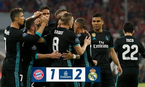 Video bóng đá Champions League: Bayern Munich 1-2 Real Madrid