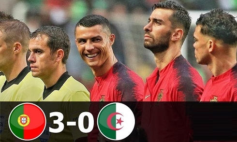 Video bóng đá Giao hữu Quốc tế: Bồ Đào Nha 3-0 Algeria