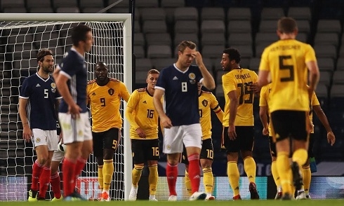 Video bóng đá Giao hữu Quốc tế: Scotland 0-4 Bỉ