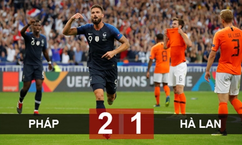 Video bóng đá Nations League: Pháp 2-1 Hà Lan