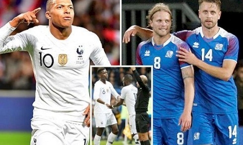 Video bóng đá Giao hữu Quốc tế: Pháp 2-2 Iceland