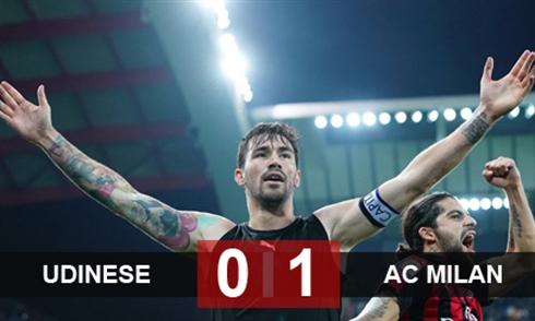 Video bóng đá Serie A: Udinese 0-1 AC Milan