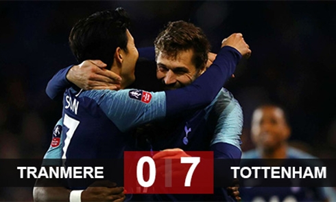 Video bóng đá FA Cup: Tranmere 0-7 Tottenham