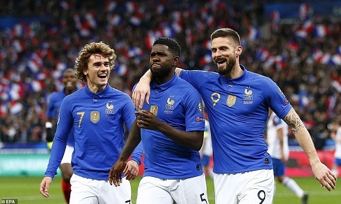 Video bóng đá VL EURO 2020: Pháp 4-0 Iceland