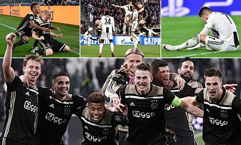 Video bóng đá Champions League: Juventus 1-2 Ajax Amsterdam