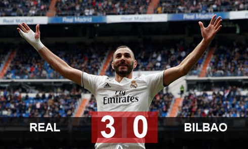 Video bóng đá La Liga: Real Madrid 3-0 Bilbao