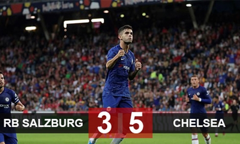 Video bóng đá Giao Hữu: Salzburg 3-5 Chelsea