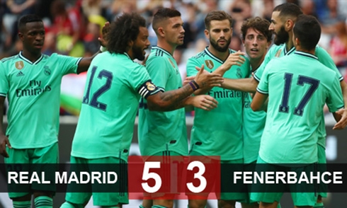 Video bóng đá Audi Cup 2019: Real Madrid 5-3 Fenerbahce
