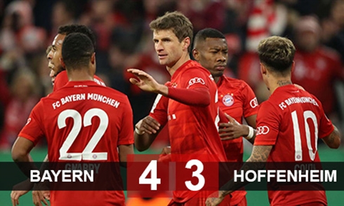 Video bóng đá Cup QG Đức: Bayern Munich 4-3 Hoffenheim