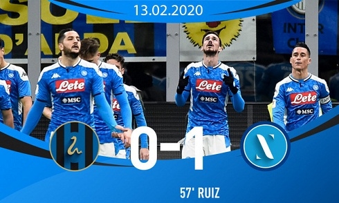 Video bóng đá Coppa Italia 2019-2020: Inter Milan 0-1 Napoli