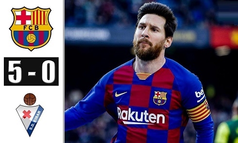 Video bóng đá La Liga 2019/2020: Barcelona 5-0 Eibar