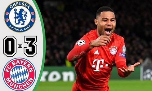 Video bóng đá Champions League 2019-2020: Chelsea 0-3 Bayern Munich