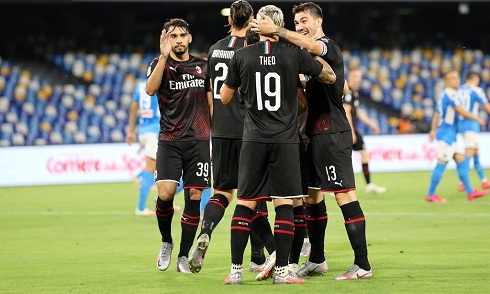 Video bóng đá Serie A 2019-2020: Napoli 2-2 AC Milan