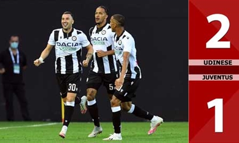 Video bóng đá Serie A 2019-2020: Udinese 2-1 Juventus