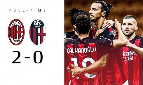 Video bóng đá Serie A 2020-2021: AC Milan 2-0 Bologna