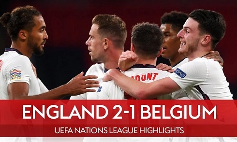 Video bóng đá Nations League: England 2-1 Belgium