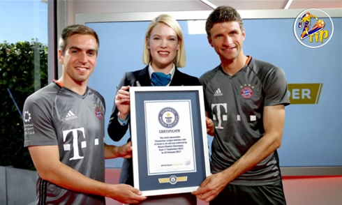'Hùm xám' Bayern Munich nhận kỷ lục Guinness
