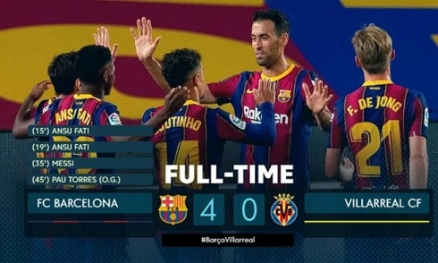 Barcelona 4-0 Villarreal: Hủy diệt Tàu Ngầm Vàng