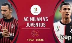 Nhận định bóng đá Coppa Italia 2019/20: AC Milan vs Juventus