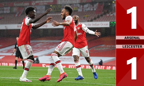 Video bóng đá Premier League 2019-2020: Arsenal 1-1 Leicester
