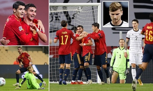 Video bóng đá Nations League 2020: Spain 6-0 Germany
