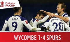 Video bóng đá FA Cup 2020-2021: Wycombe 1-4 Tottenham