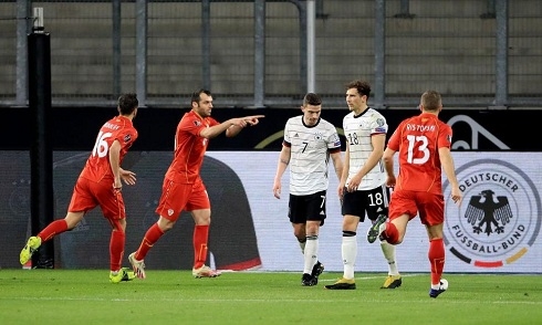 Video bóng đá Vòng loại World Cup 2022: Đức 1-2 North Macedonia