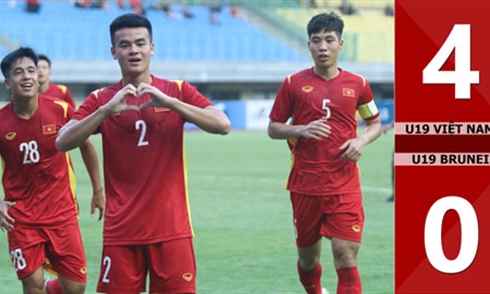 Video bóng đá: U19 Việt Nam 4-0 U19 Brunei