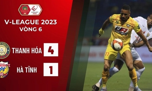 Video bóng đá: Thanh Hóa 4-1 Hồng Lĩnh Hà Tĩnh (nguồn FPT Play)
